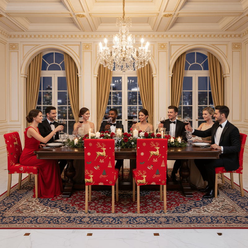 6-22 Housse De Chaise Évènementiel Pour Réception Rouge Festive Et Élégante