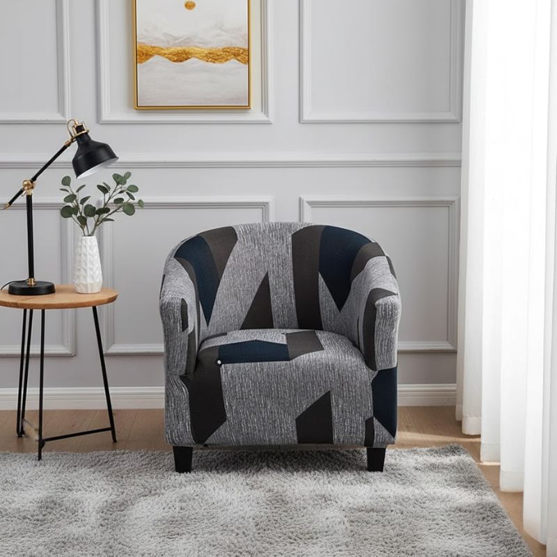 6-268 Housse de Fauteuil Club À Effet Patchwork Chic