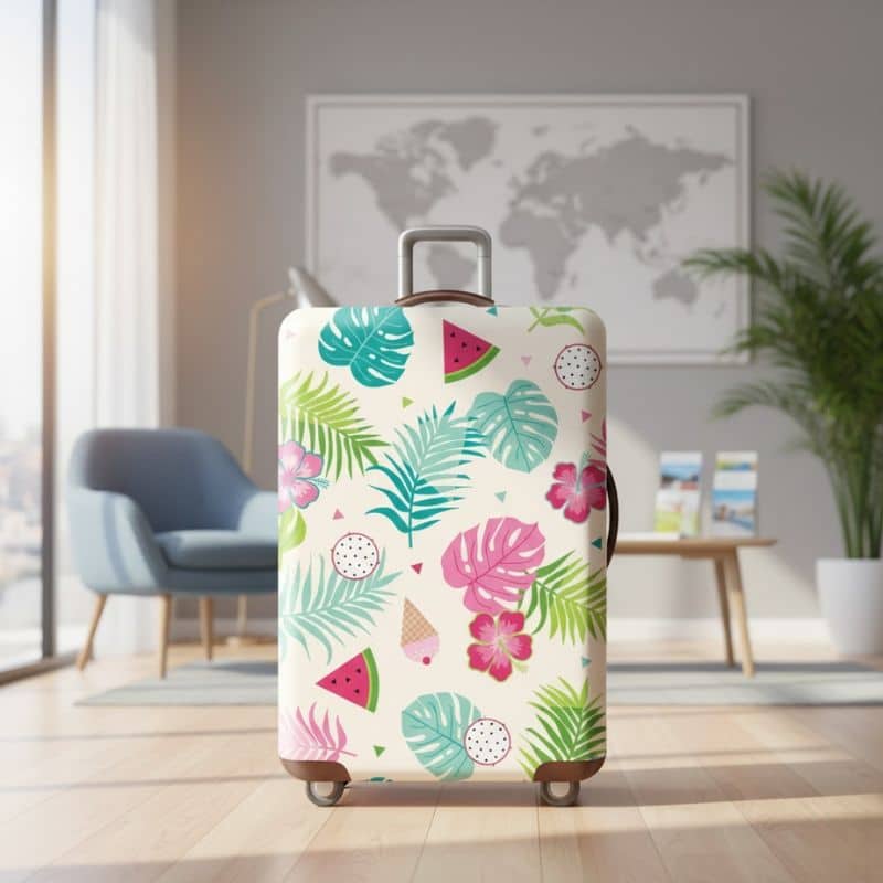 6-345 Housse de Valise Grande Taille d’Été Exotique
