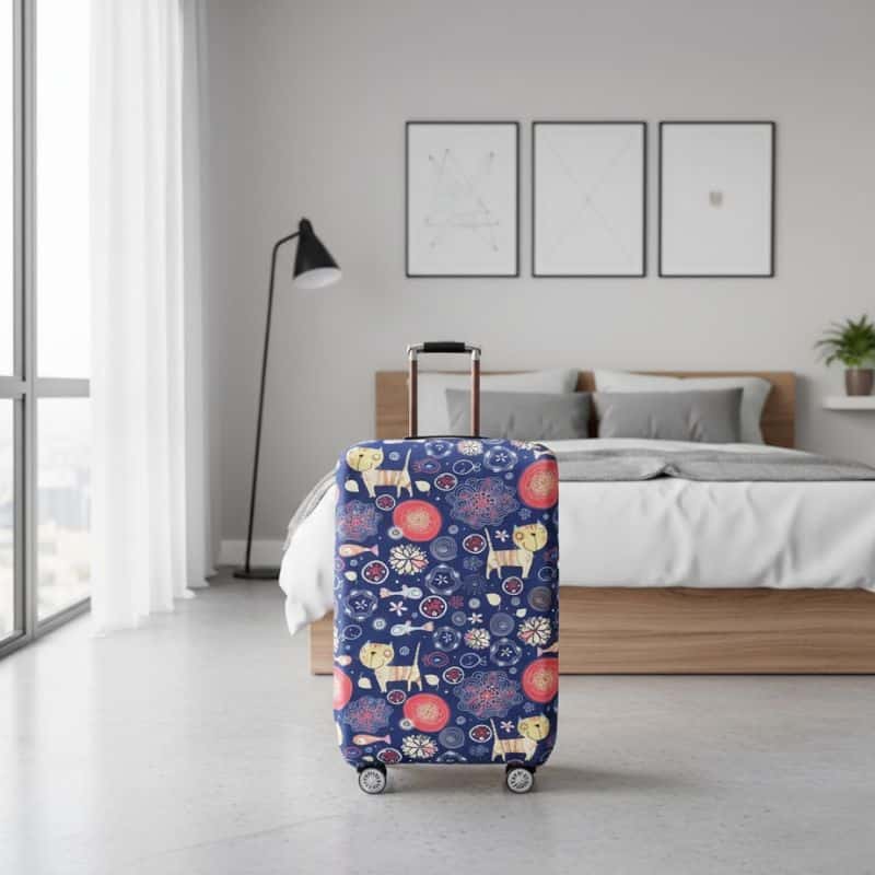 6-353 Housse de Valise Design Safari Graphique