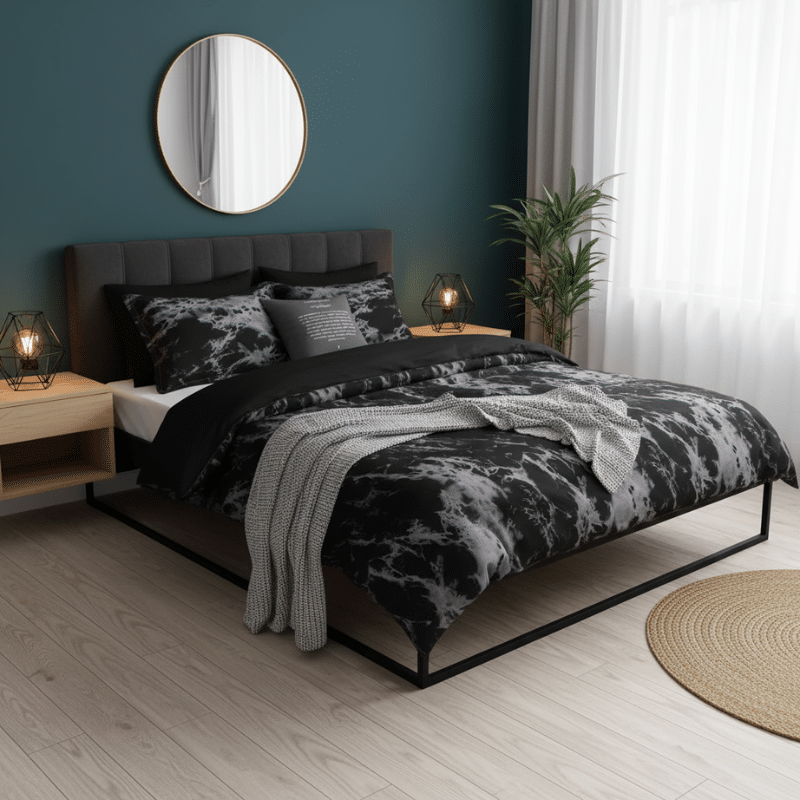 6-46 Housse de Couette À Effet Fumé Design Moderne
