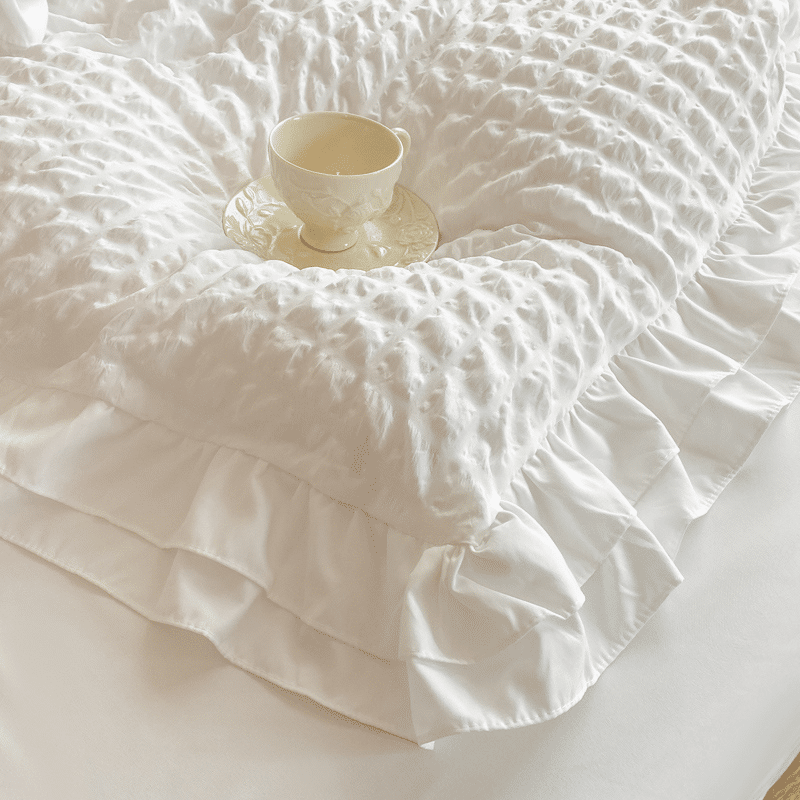 Housse de Couette Esprit Dentelle et Confort Moelleux Housse de Couette Esprit Dentelle et Confort Moelleux