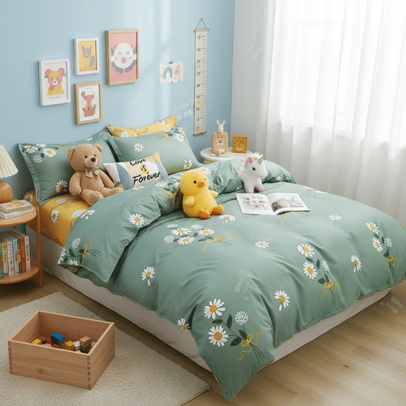 6-50 Housse de Couette Style Floral Délicat et Confortable