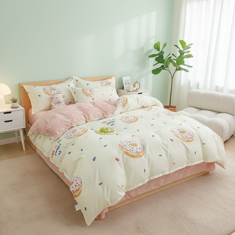 6-59 Housse de Couette Style Donut Sucré
