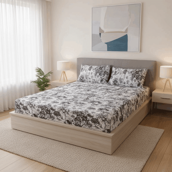 Drap-housse Style Toile de Jouy Élégant