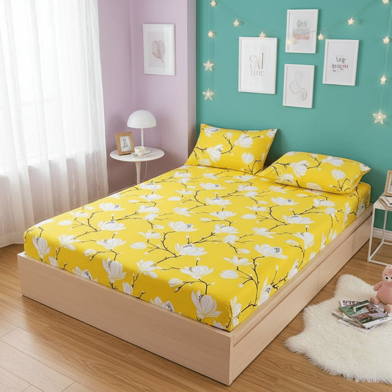 6-74 Drap-housse Style Magnolia Soleil