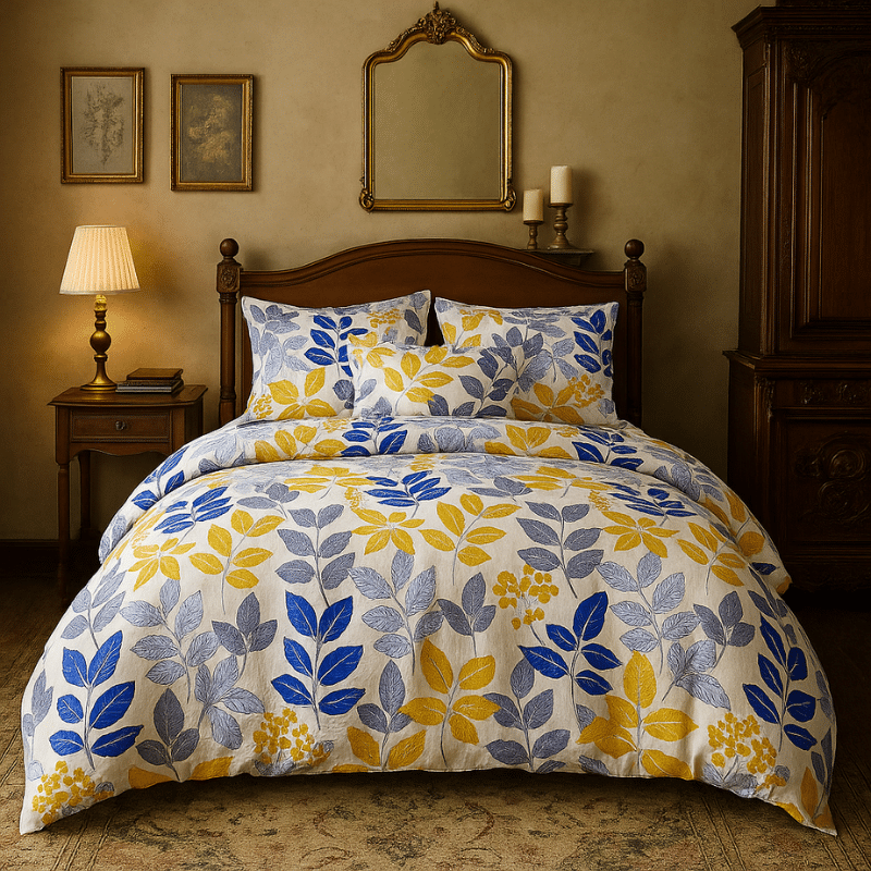 6-90 Housse de Couette Style Feuillage Moderne