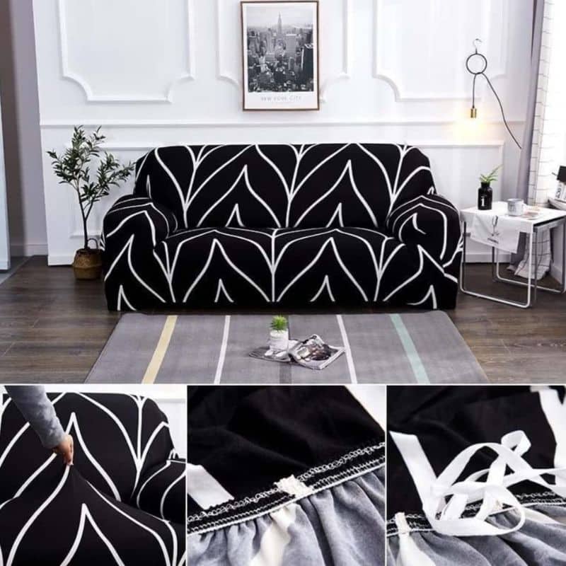 Housse de Canapé 2 Places Extensible À Motif Géométrique Housse de Canapé 2 Places Extensible À Motif Géométrique
