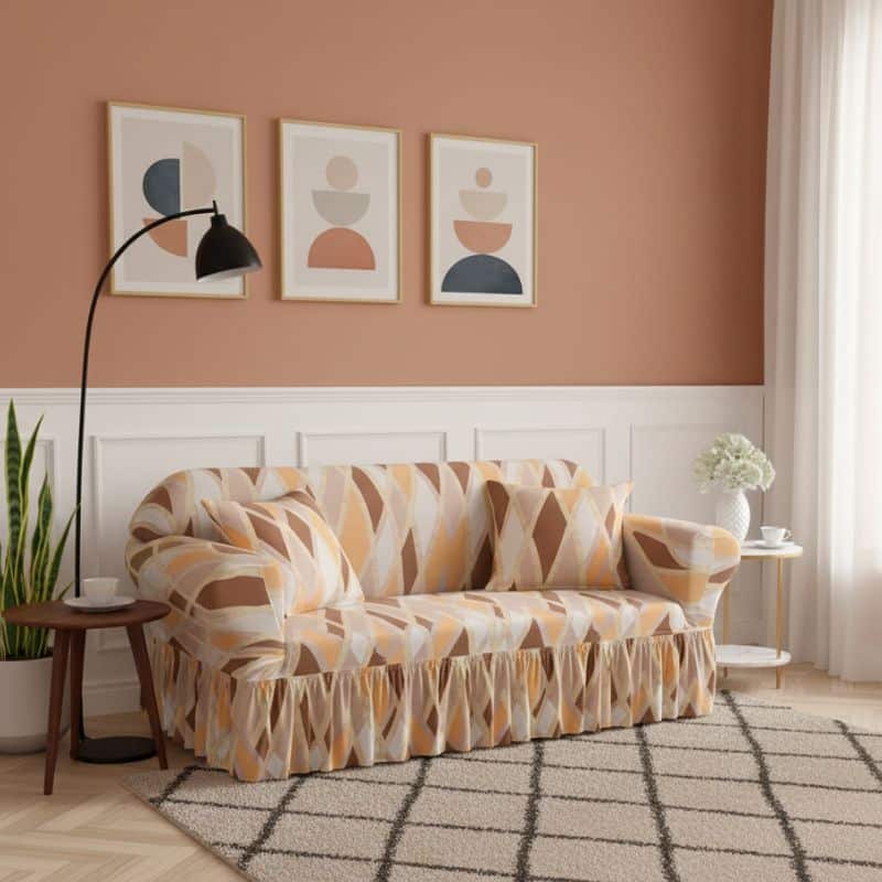 7-103 Housse De Canapé Déperlante Anti-Tache Avec Design Contemporain
