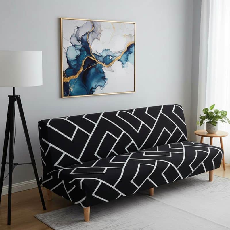 Housse De Canapé Convertible Et Extensible En Tissu Stretch Résistant Housse De Canapé Convertible Et Extensible En Tissu Stretch Résistant