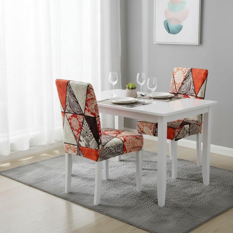 7-153 Housse De Chaise Évènementiel pour Mariage Style Patchwork Chic