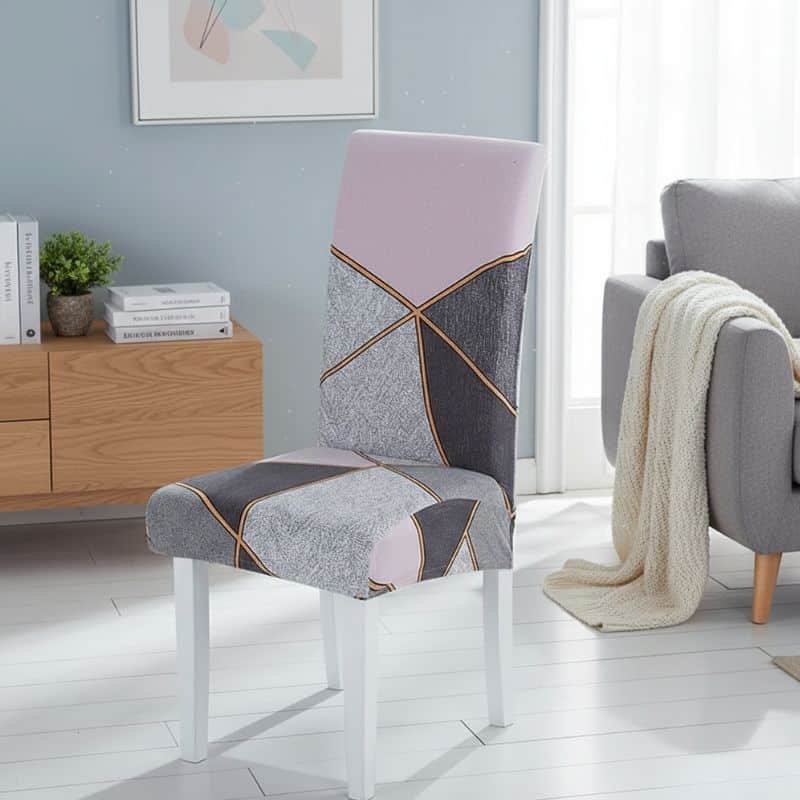 7-168 Housse De Chaise Extensible Style Moderne En Tissu Doux Élégant