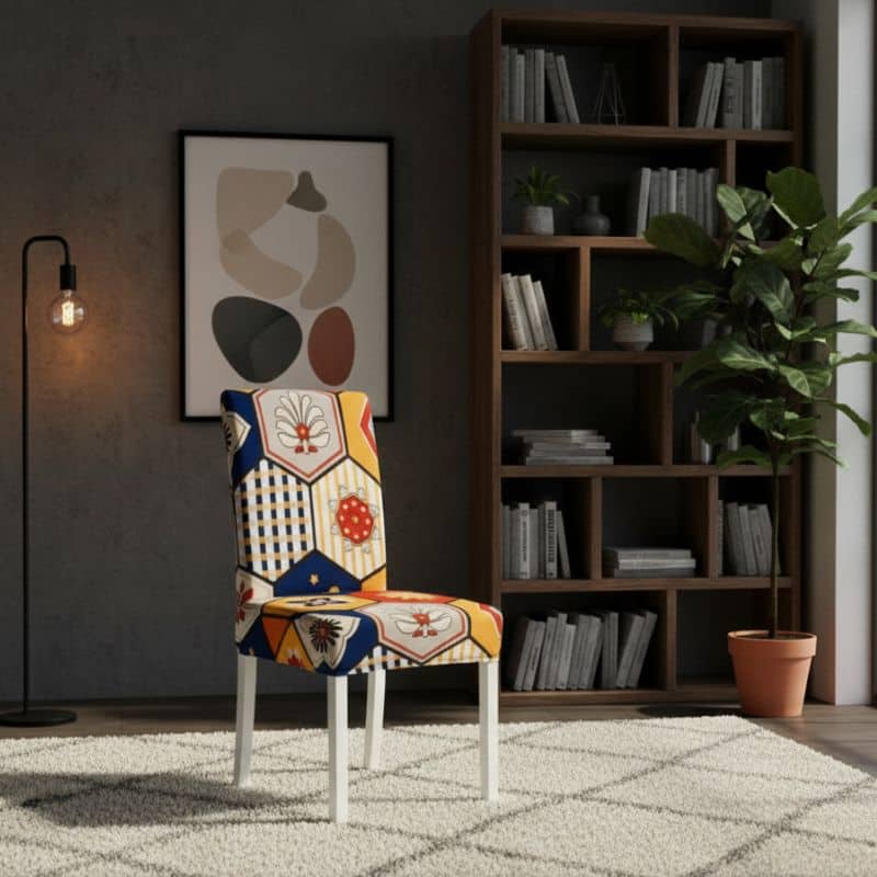 7-186 Housse De Chaise Évènementiel pour Mariage Design Géométrique Moderne
