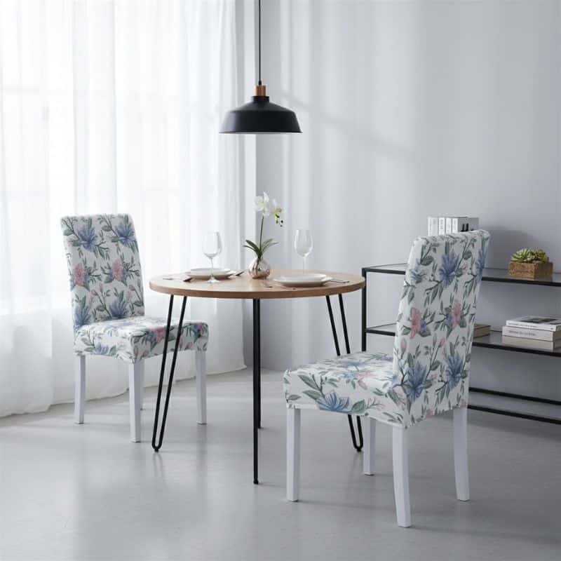 7-191 Housse De Chaise À Motif Floral Printanier