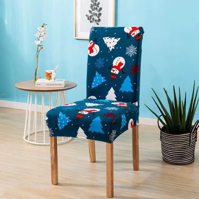 7-216 Housse De Chaise Évènementiel Pour Réception Thème Hiver Et Noël Festive