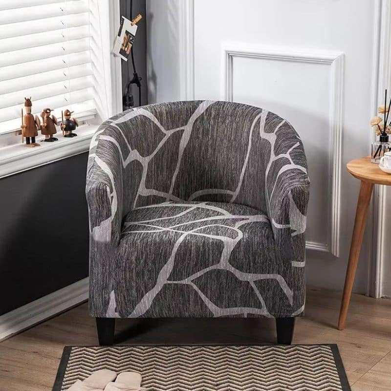 7-293 Housse de Fauteuil Club Style Contemporain Texturé