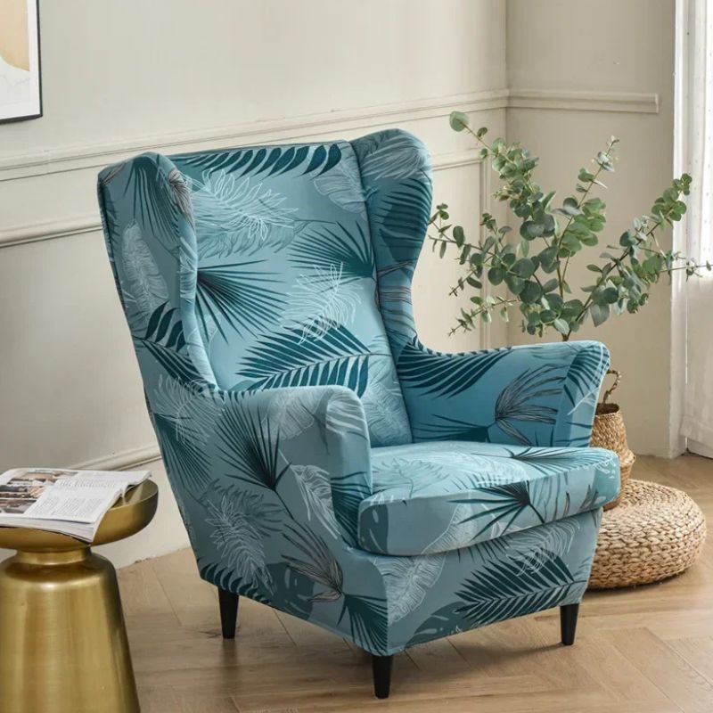 7-298 Housse de Fauteuil À Motif Feuillage Tropical