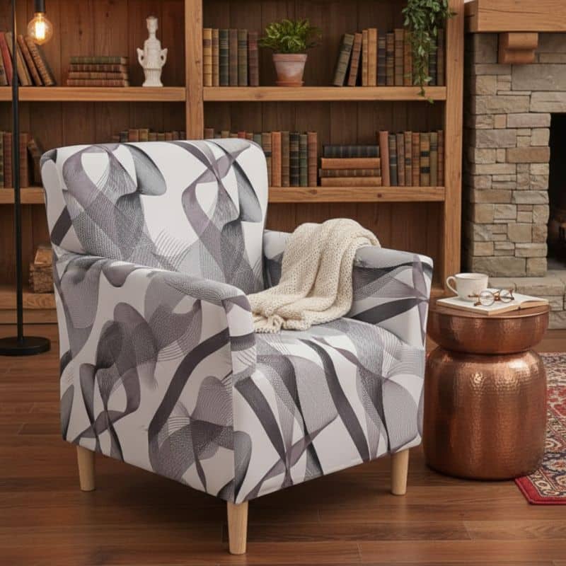 7-347 Housse De Fauteuil Bergère Style Moderne