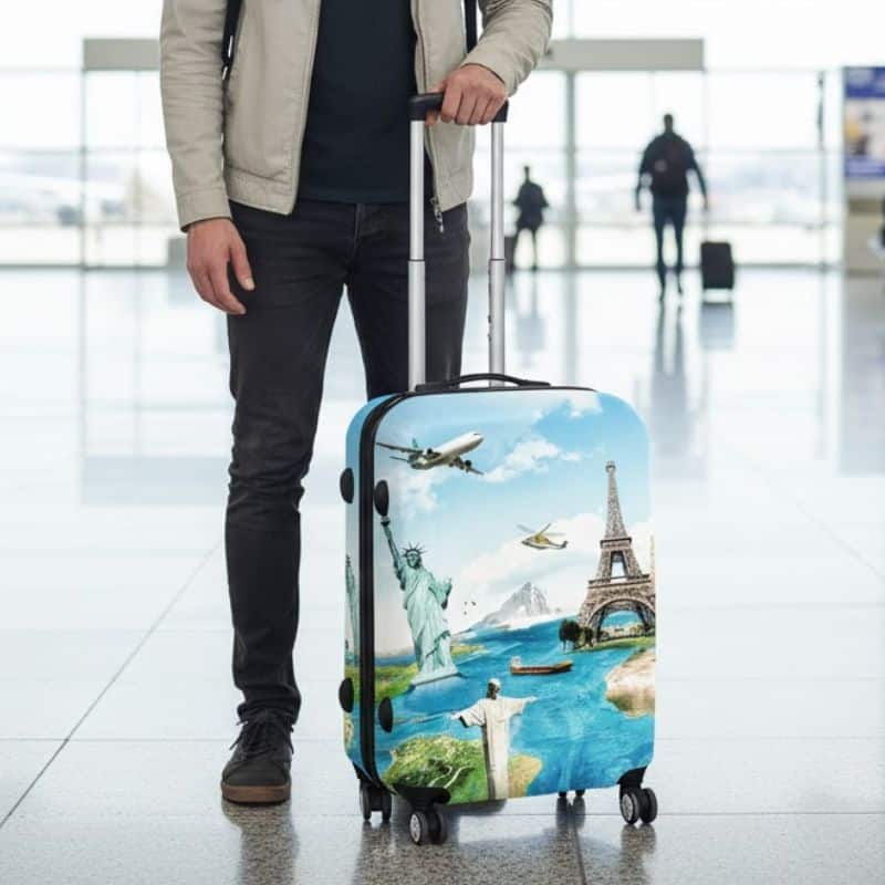 7-385 Housse de Valise Petite Taille Voyage Autour du Monde