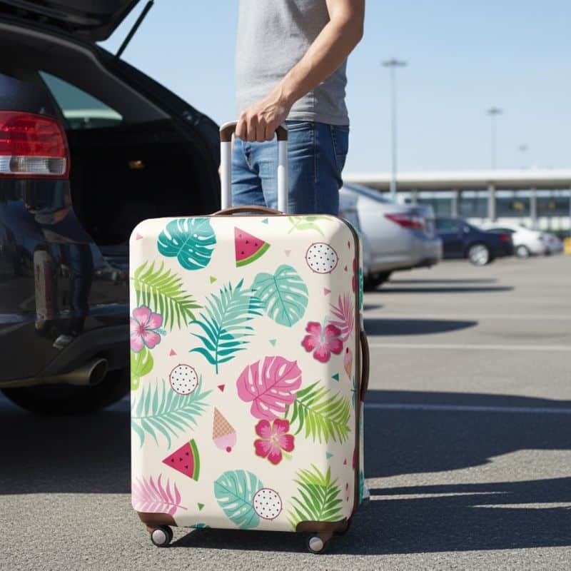 7-387 Housse de Valise Grande Taille d’Été Exotique