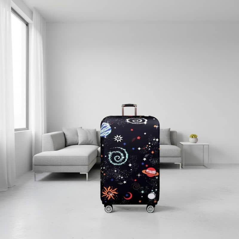 7-391 Housse de Valise Design Univers Étoilé