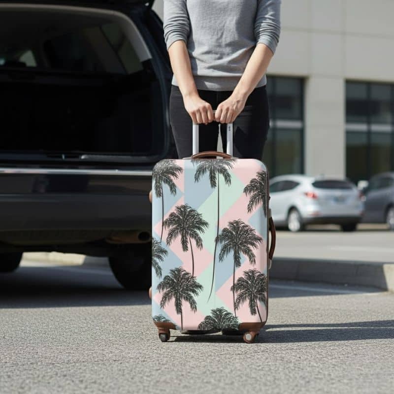 7-415 Housse de Valise Grande Taille Palmiers Tropicaux