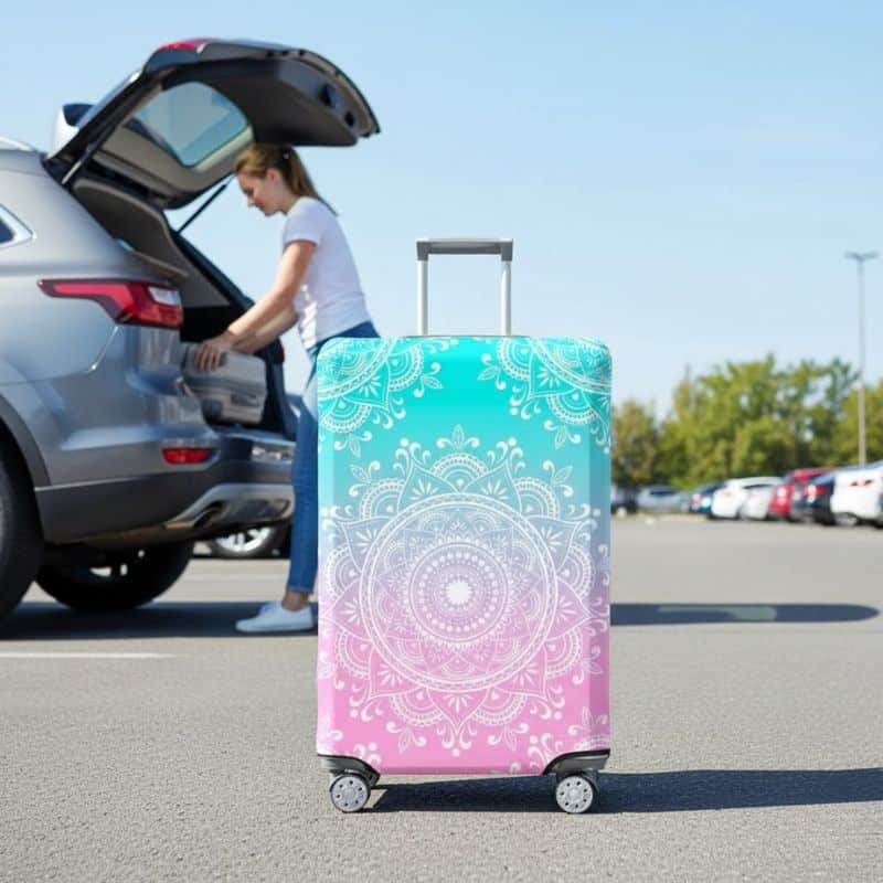 7-427 Housse de Valise Design Mandala Dégradé