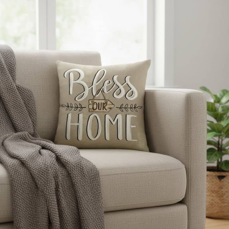 7-432 Housse de Coussin À Citation Positive