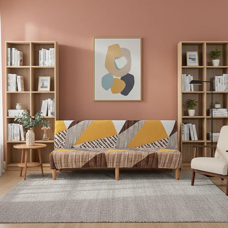 7-57 Housse De Canapé Clic-Clac Taille Standard En Tissu Épais Extensible
