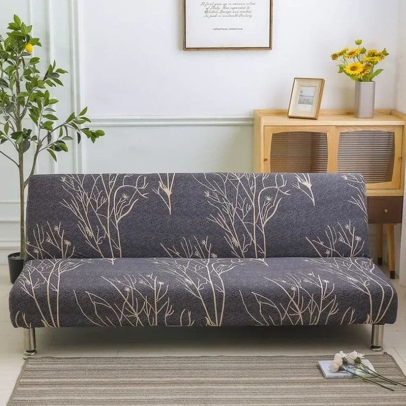 7-72 Housse De Canapé Convertible Style Scandinave Bleu