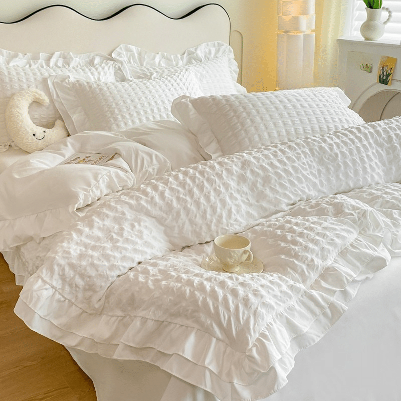 Housse de Couette Esprit Dentelle et Confort Moelleux Housse de Couette Esprit Dentelle et Confort Moelleux