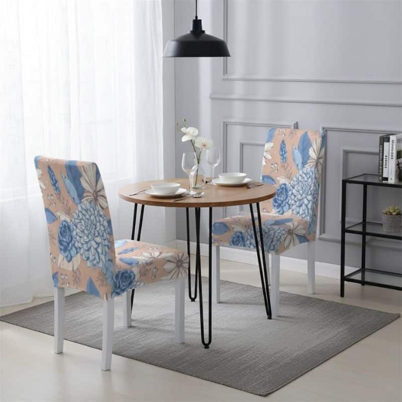 7-93 Housse De Chaise À Motif Floral au Charme Naturel