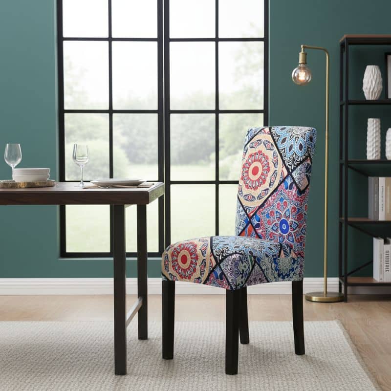 8-128 Housse De Chaise Évènementiel Pour Anniversaire Motif Méditerranéen Colorée