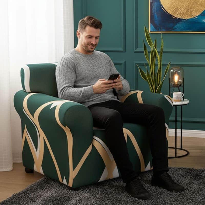8-220 Housse de Fauteuil Extensible À Formes Artistiques