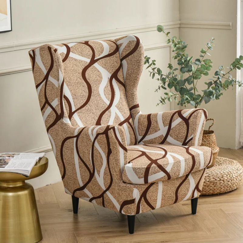 8-240 Housse de Fauteuil À Motif Ondulé Moderne