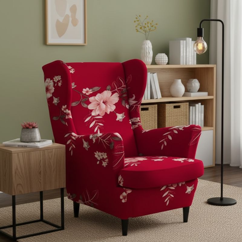 8-249 Housse de Fauteuil À Motif Fleur de Cerisier