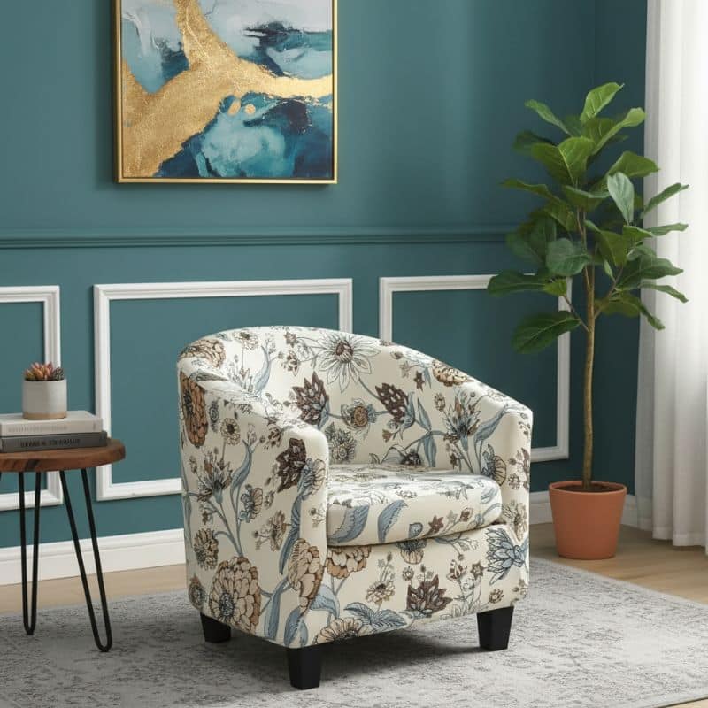 8-271 Housse De Fauteuil Design Floral Vintage