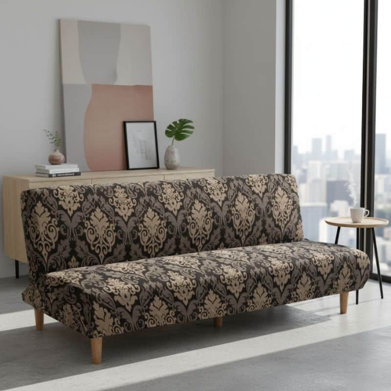 8-54 Housse De Canapé Convertible À Motif Arabesque Élégante