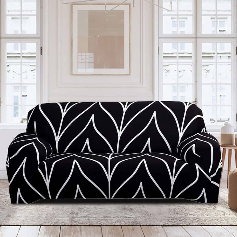 8 Housse de Canapé 2 Places Extensible À Motif Géométrique