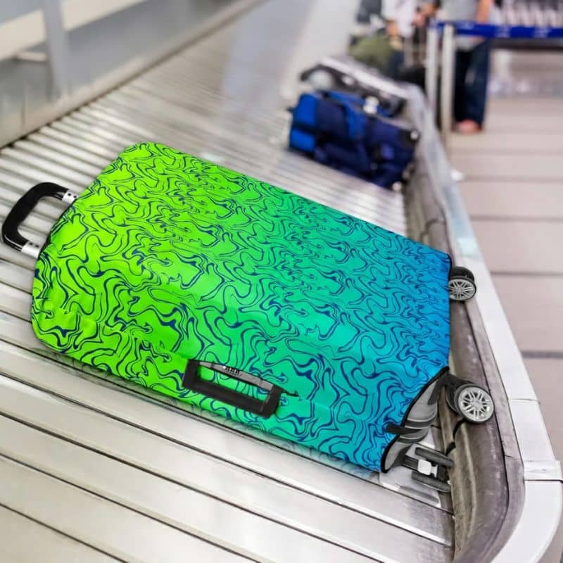 9-121 Housse de Valise Design À Motif d’Ondes Dégradées