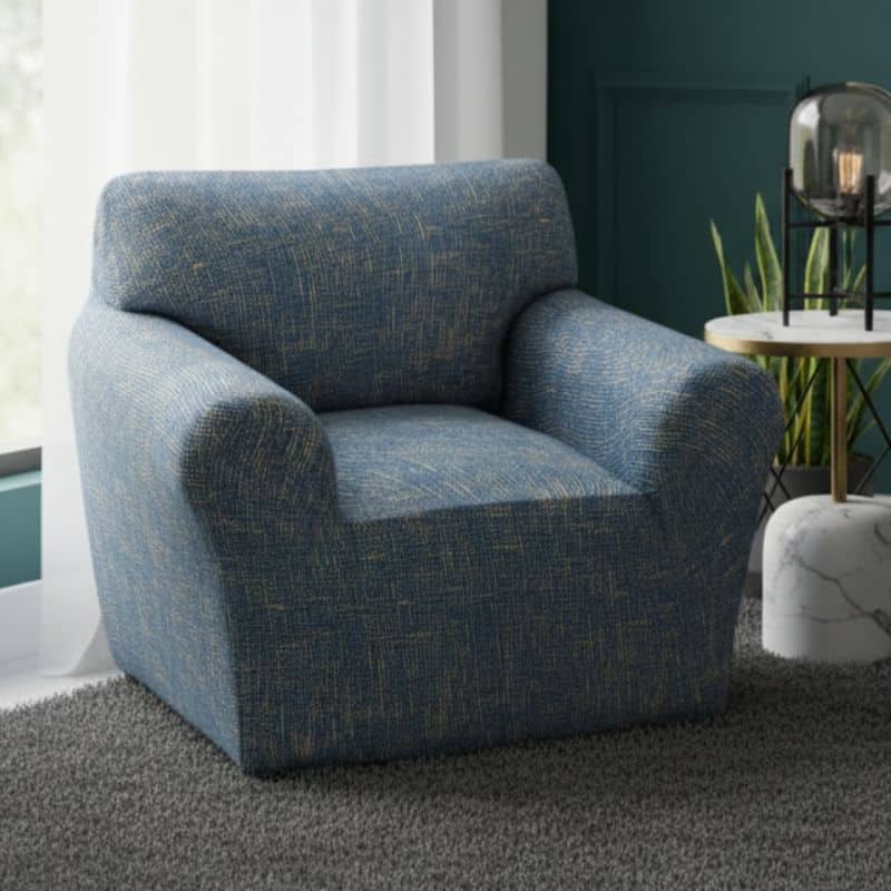 9-74 Housse de Fauteuil Extensible À Motif Tissage Texturé