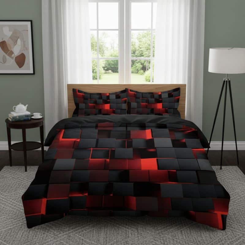 9-77 Housse de Couette Style Impérial 3 Pièces