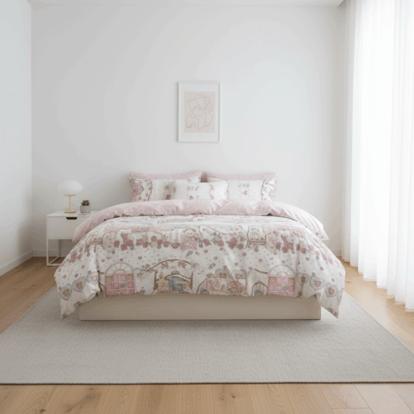 Housse de Couette Style Champ de Lavande