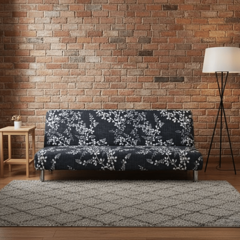 Design-sans-titre Housse De Canapé Convertible Style Floral Élégante