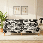Housse de Canapé Convertible BZ À Motif Artistique