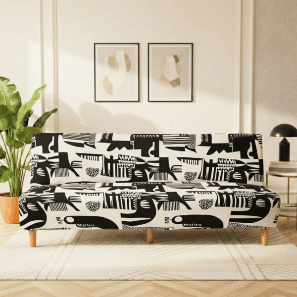 Housse de Canapé Convertible BZ À Motif Artistique