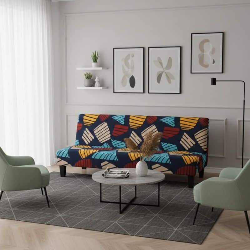 Housse de Canapé Convertible BZ Style Patchwork Housse de Canapé Convertible BZ Style Patchwork