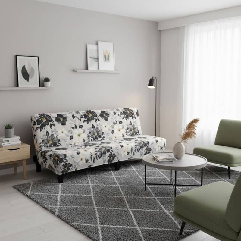 5 Housse de Canapé Convertible BZ À Imprimé Fleurs